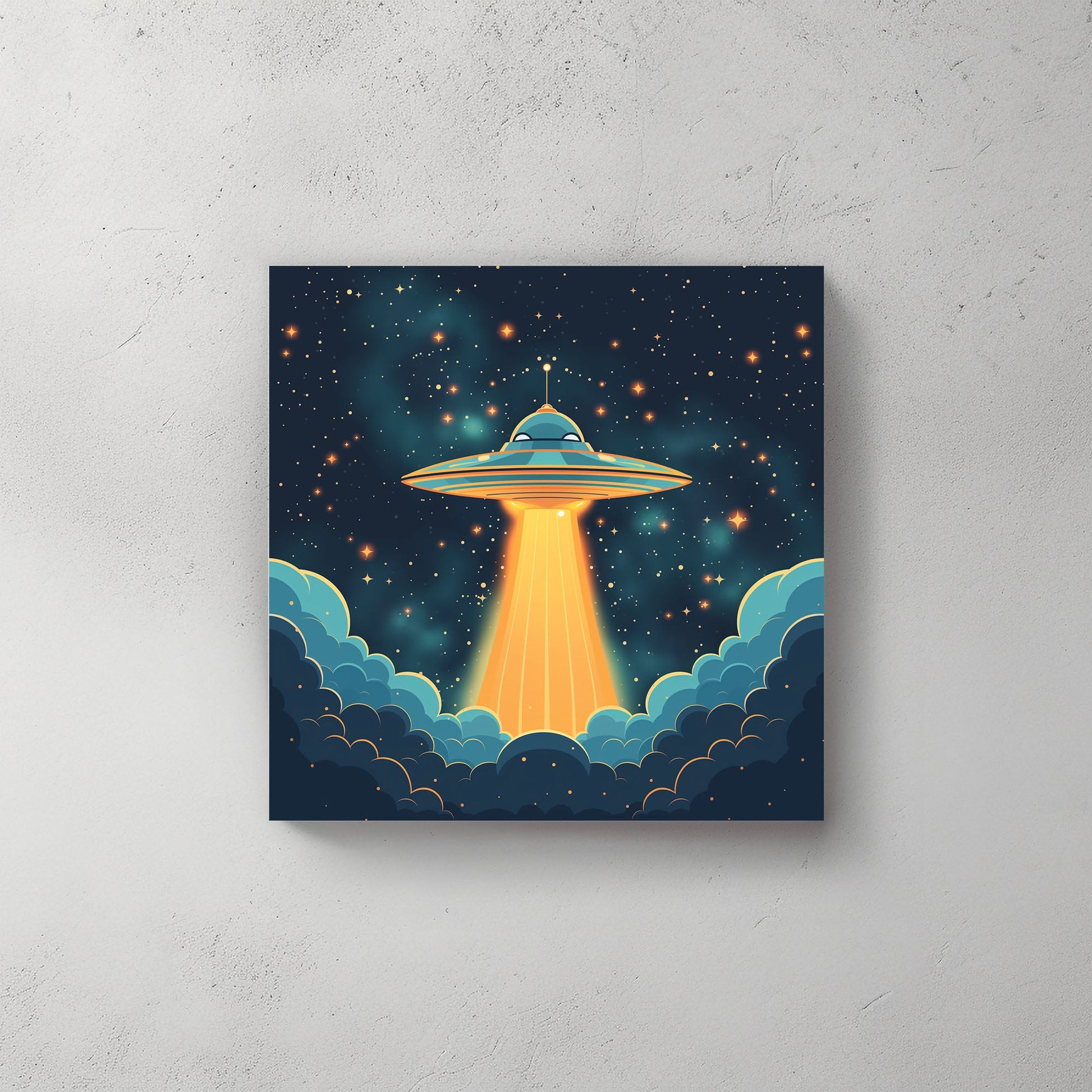 Flying Saucer #570 Canvas Wall Art & Metal Prints