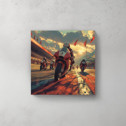 Let's Race #616 Canvas Wall Art & Metal Prints