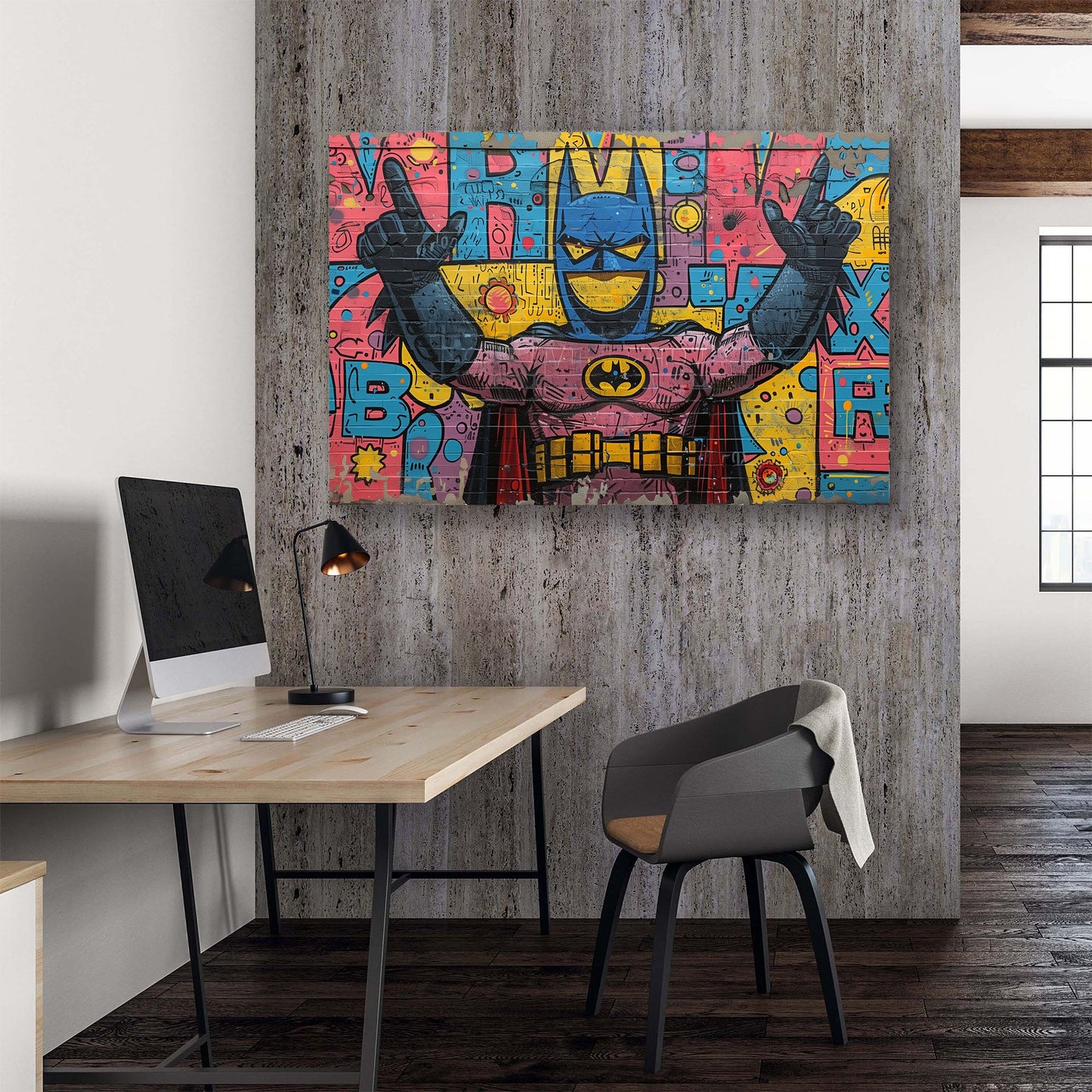 Batman graffiti wall art print