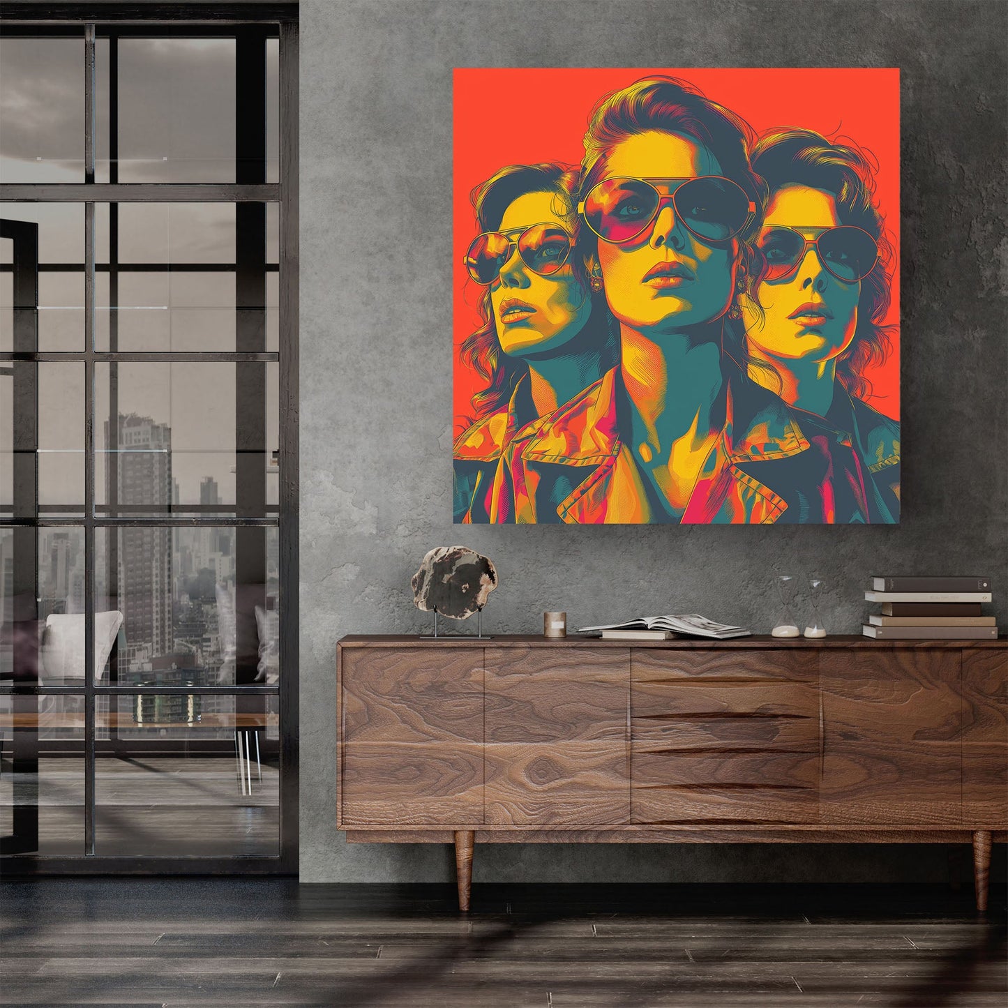 Women aviators vintage wall art print