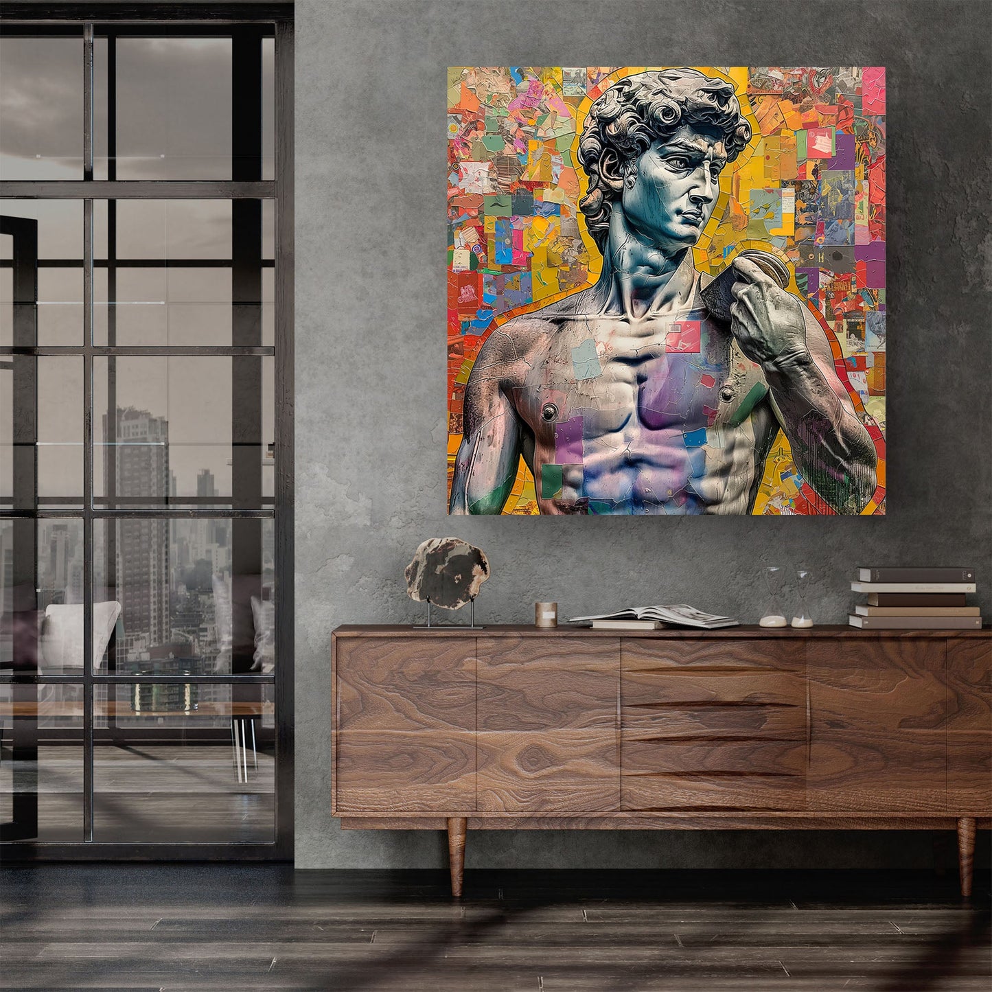 Michelangelo statue pop wall art decor