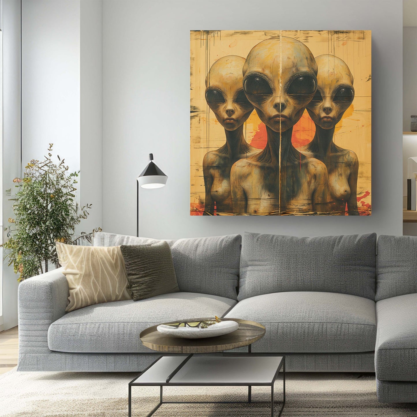 Aliens portrait wall art decor