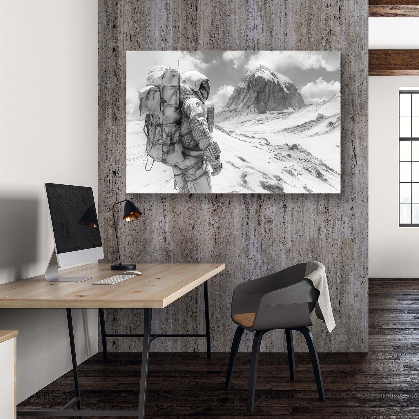 Astronaut discovery on mars wall art decor
