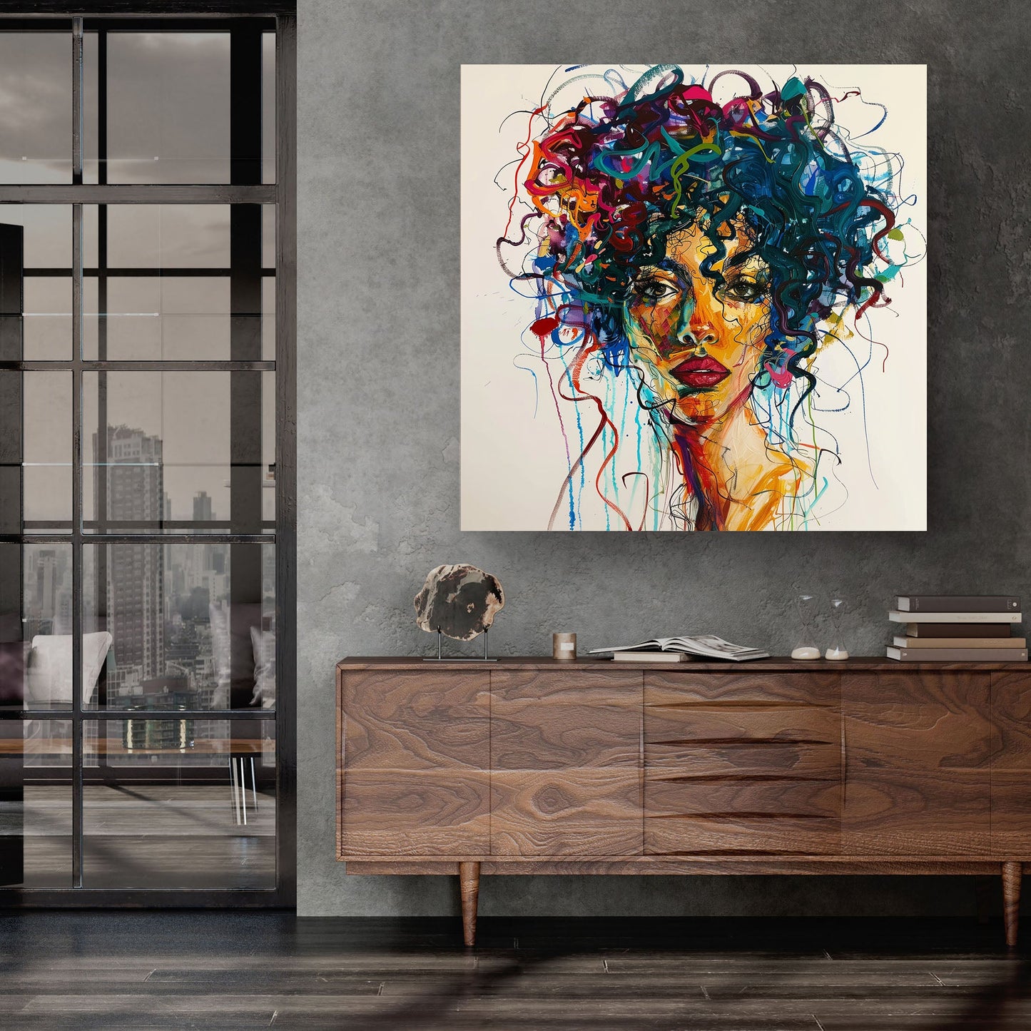 Pretty Curls #906 Canvas Wall Art & Metal Prints