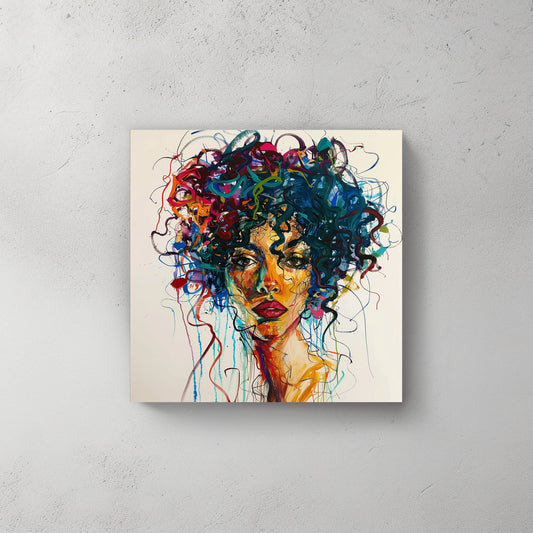 Pretty Curls #906 Canvas Wall Art & Metal Prints