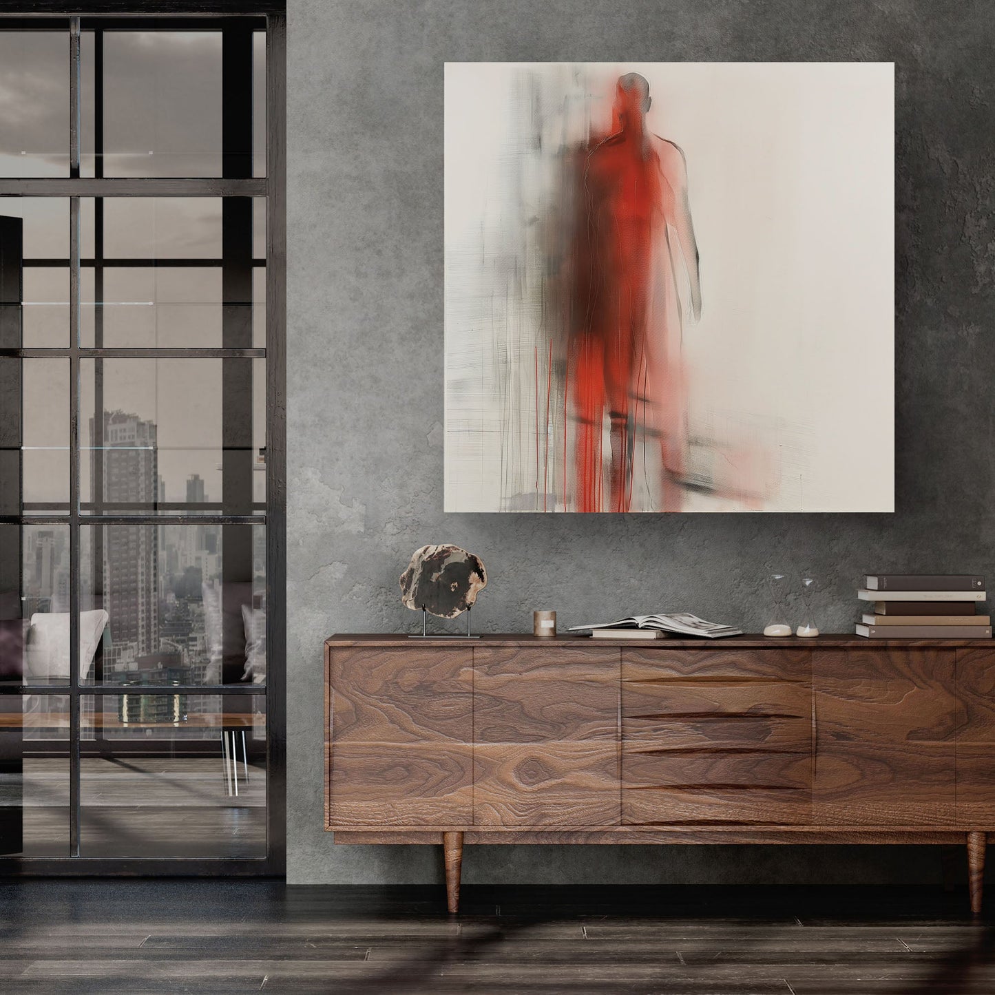 Red Shadows #927 Canvas Wall Art & Metal Prints