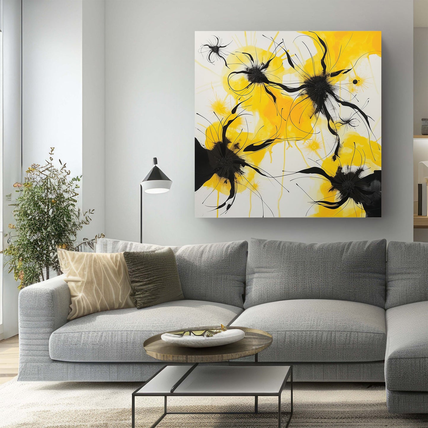 Modern Flowers #932 Canvas Wall Art & Metal Prints