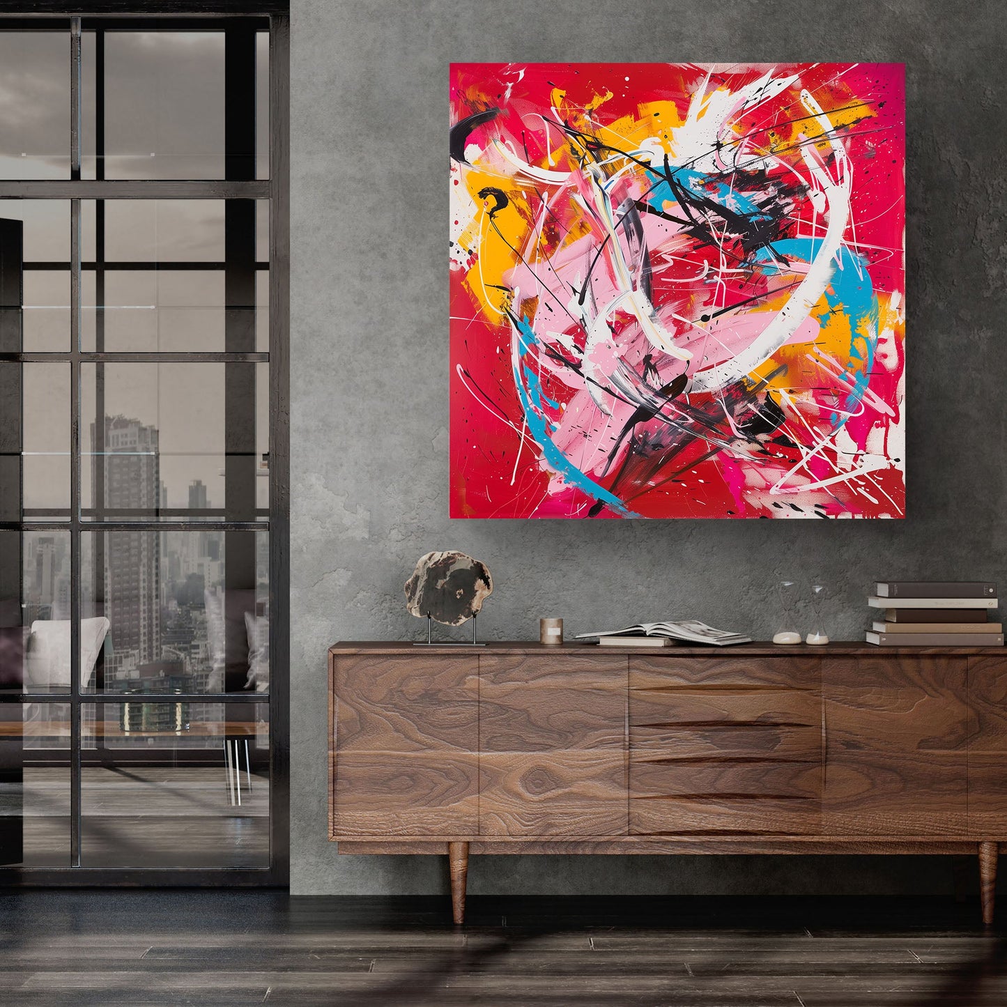 Red Energy #934 Canvas Wall Art & Metal Prints