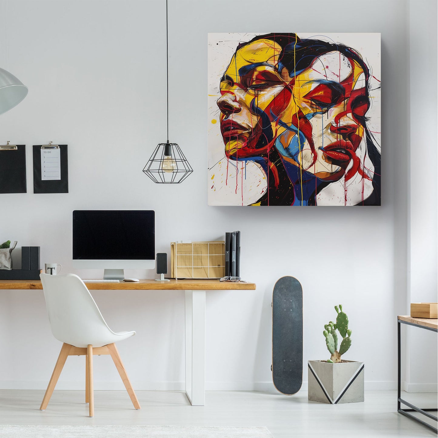 Abstract Twins #935 Canvas Wall Art & Metal Prints