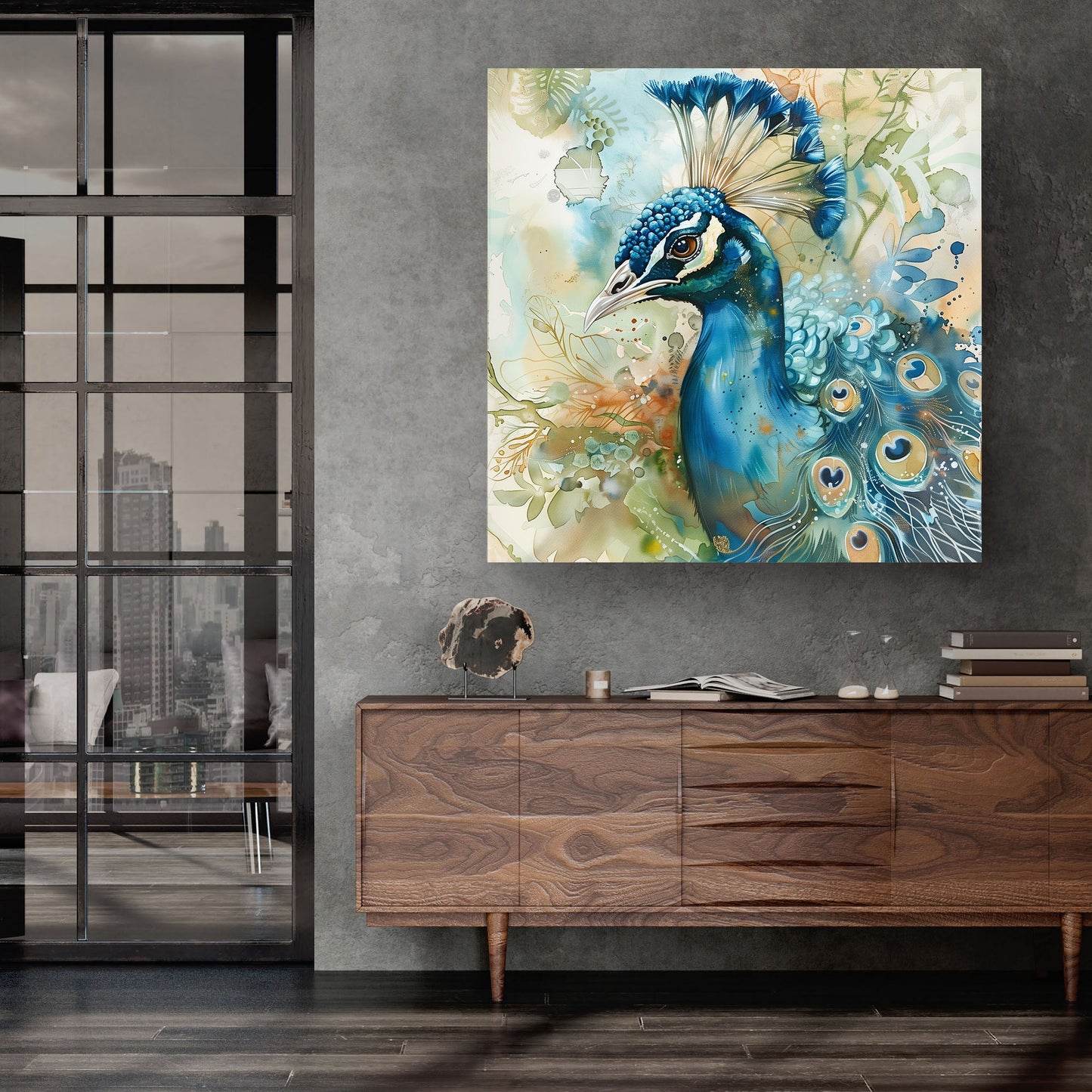 Elegance Peacock #937 Canvas Wall Art & Metal Prints