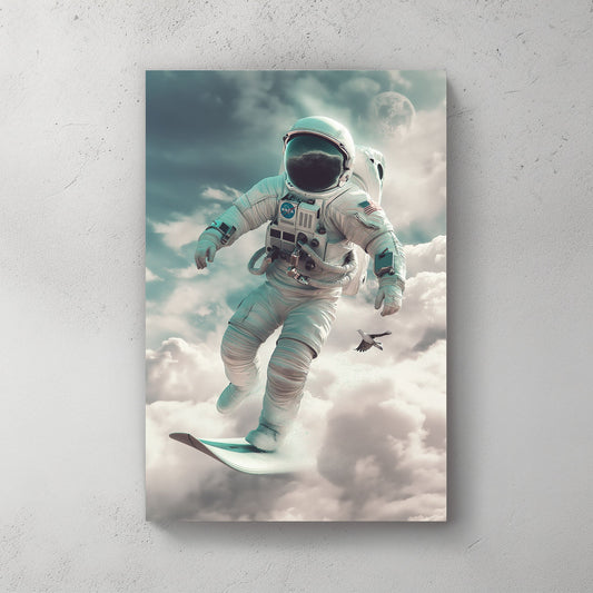 Space Boarding #961 Canvas Wall Art & Metal Prints