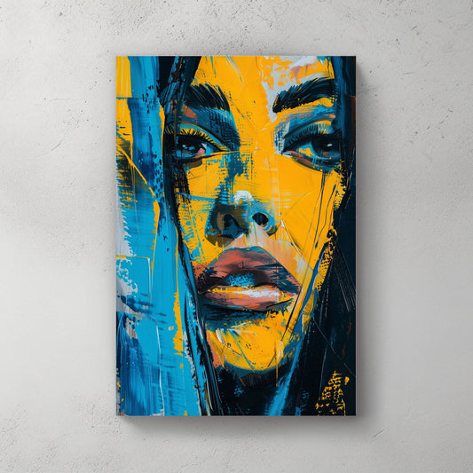 Yellow Portraits #978 Canvas Wall Art & Metal Prints