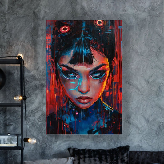 Cyberpunk Os #985 Canvas Wall Art & Metal Prints