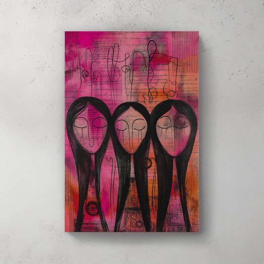 Triplets #999 Canvas Wall Art & Metal Prints