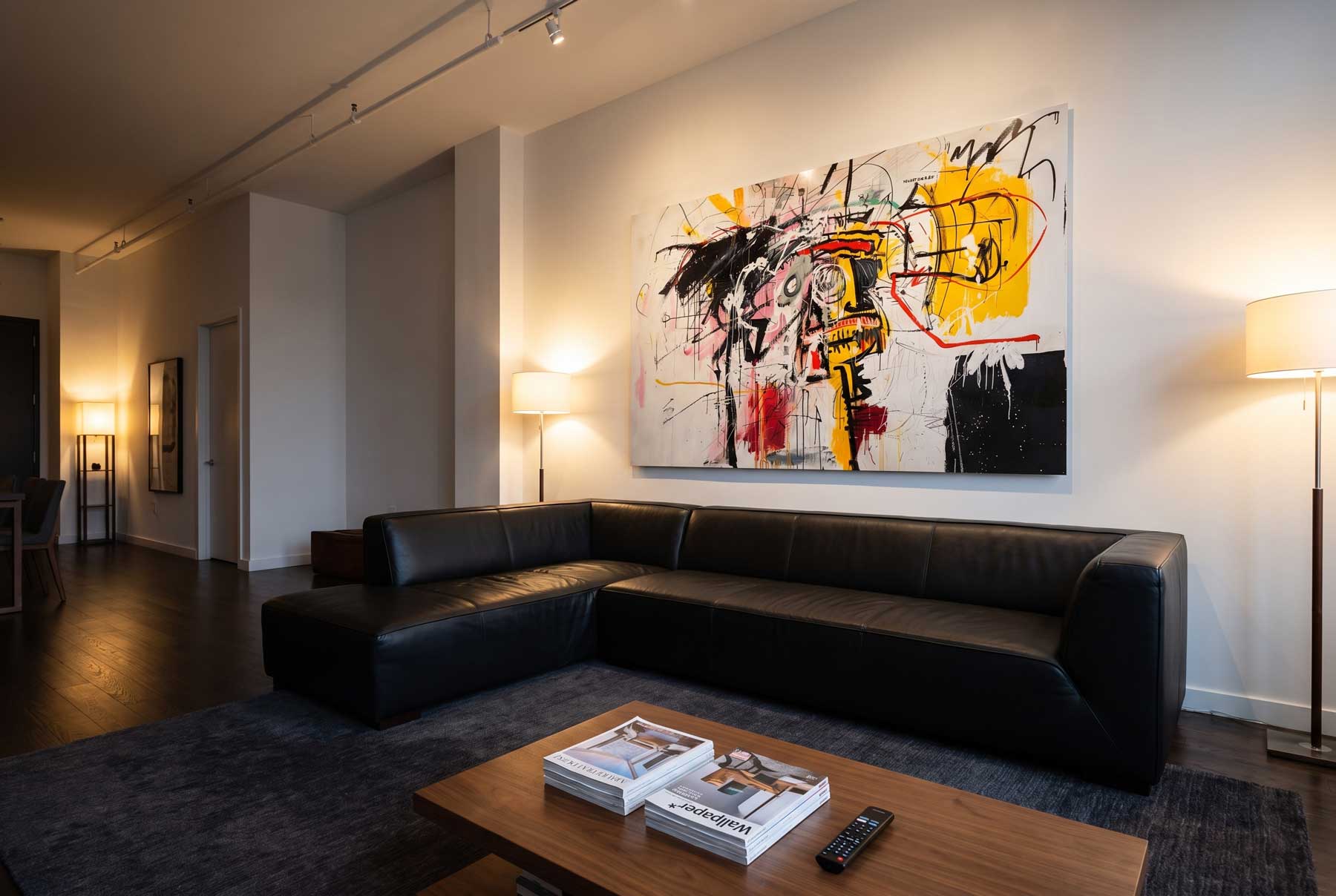Basquiat-style wall art, Basquiat Portrait neo-expressionist metal print by Itz Art