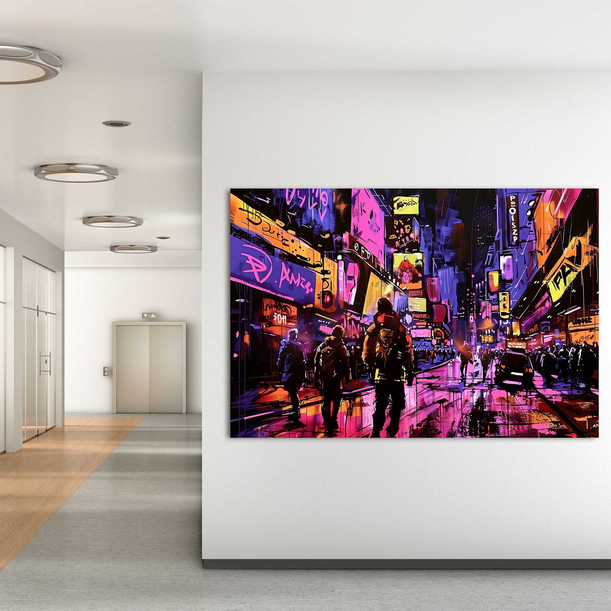 Urban City Walks #1251 Canvas Wall Art & Metal Prints