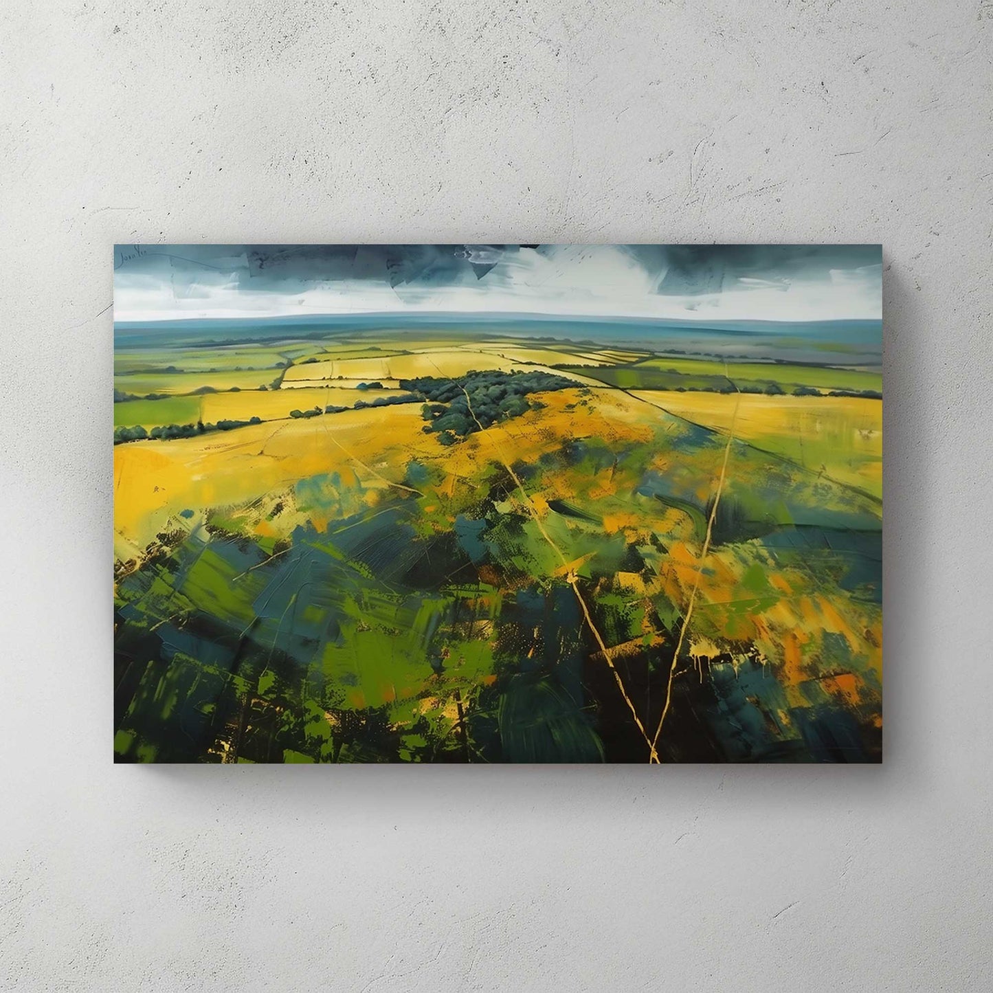 Green Landscapes #1252 Canvas Wall Art & Metal Prints