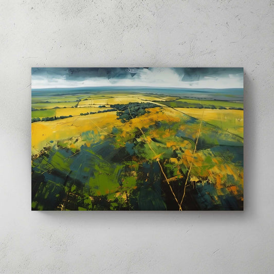 Green Landscapes #1252 Canvas Wall Art & Metal Prints