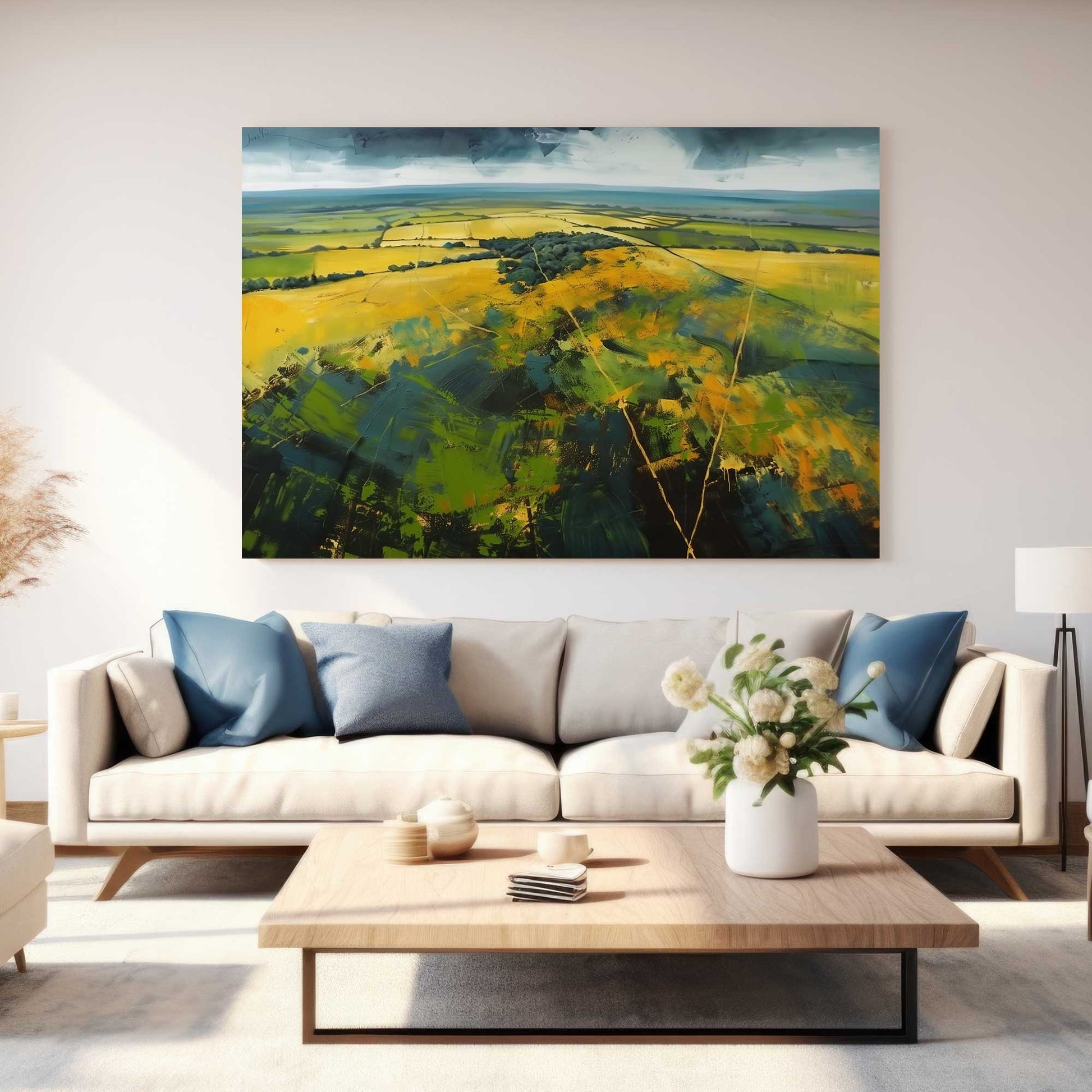 Green Landscapes #1252 Canvas Wall Art & Metal Prints