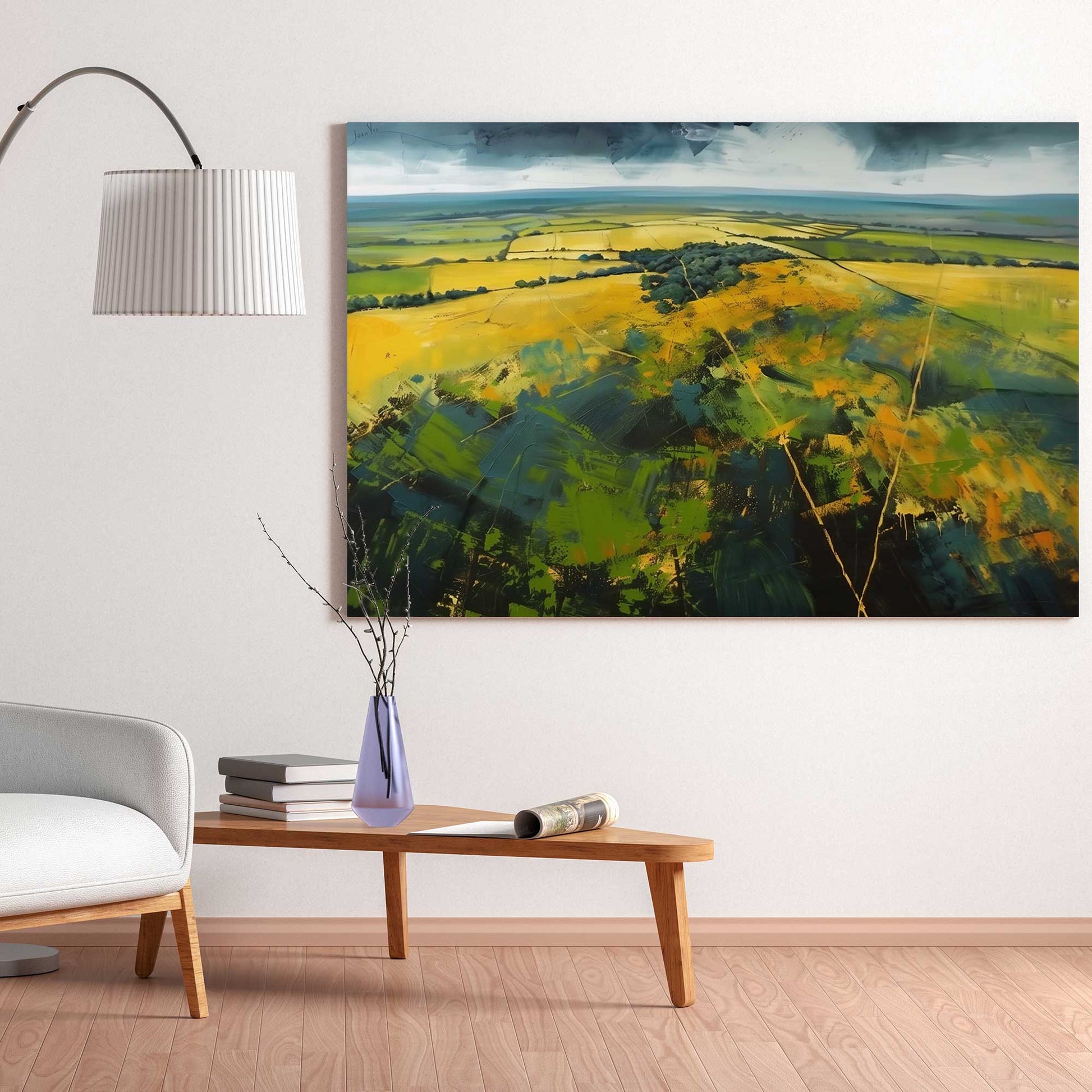 Green Landscapes #1252 Canvas Wall Art & Metal Prints