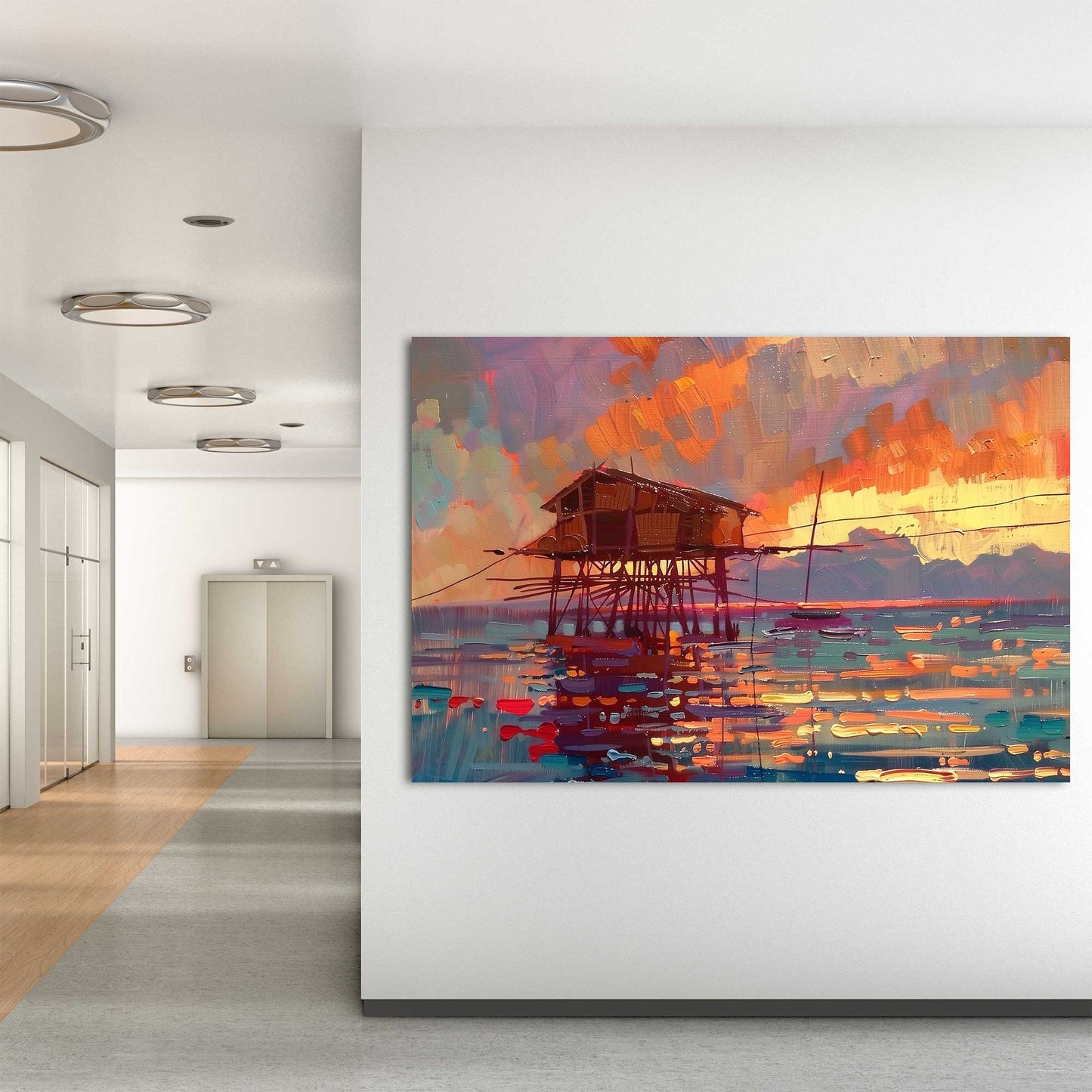 Sunset Views #1254 Canvas Wall Art & Metal Prints