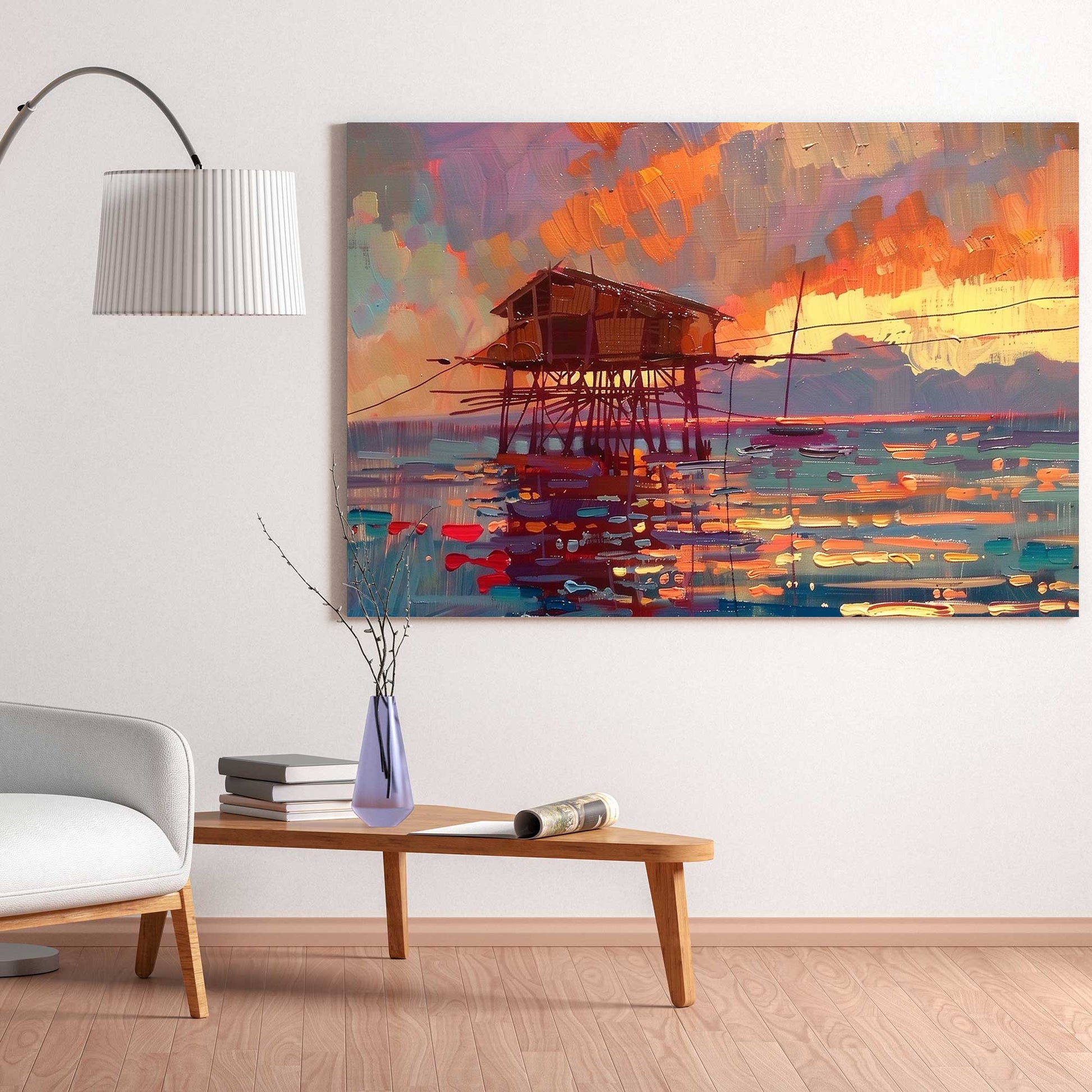 Sunset Views #1254 Canvas Wall Art & Metal Prints