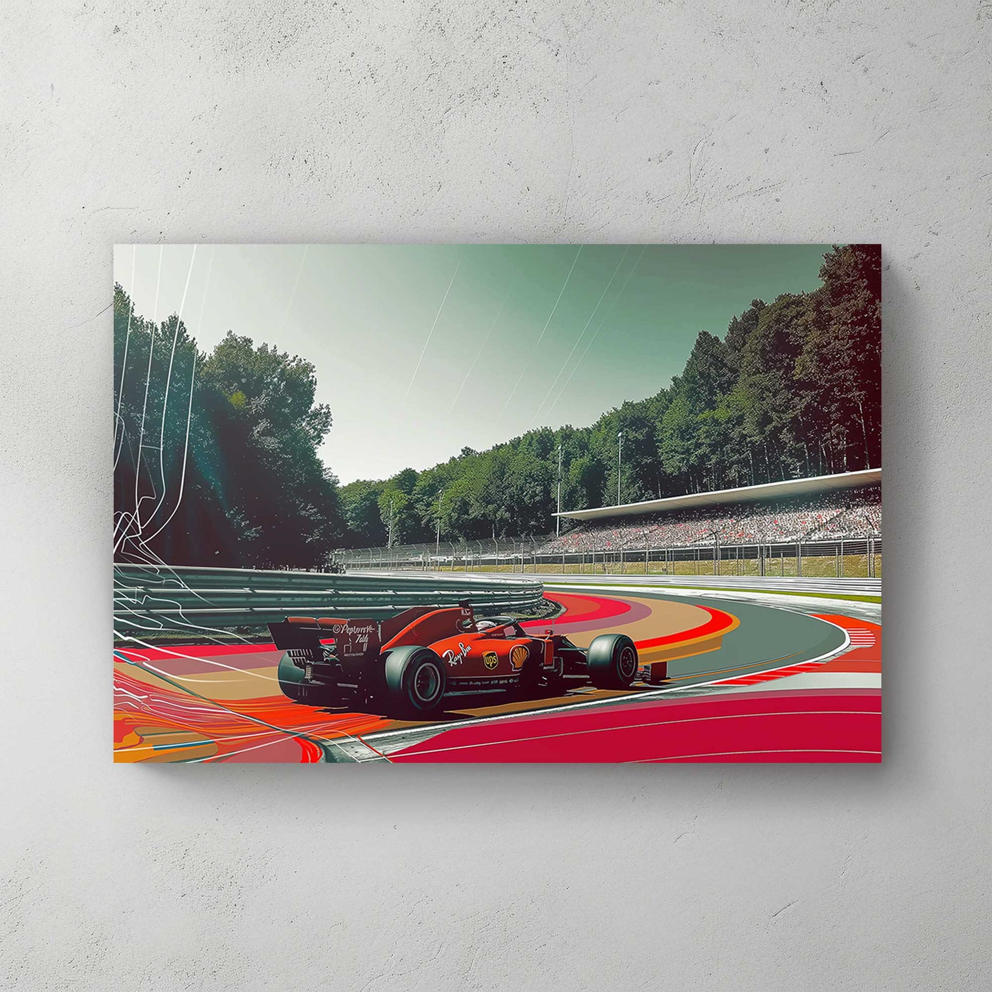 F1 Ferrari Racing #1256 Canvas Wall Art & Metal Prints