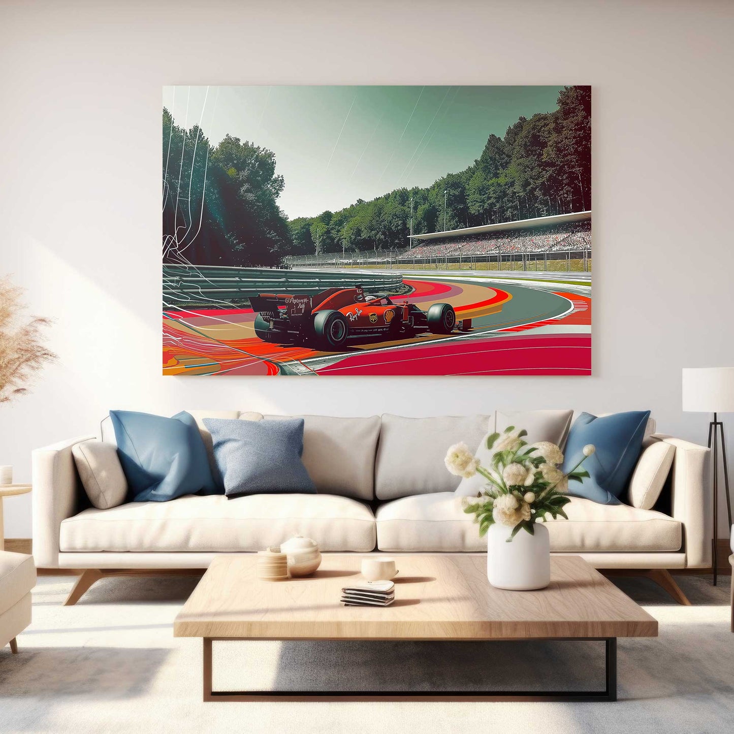 F1 Ferrari Racing #1256 Canvas Wall Art & Metal Prints