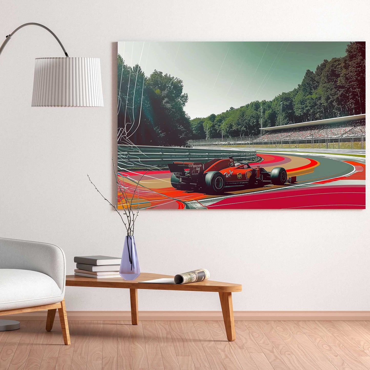 F1 Ferrari Racing #1256 Canvas Wall Art & Metal Prints