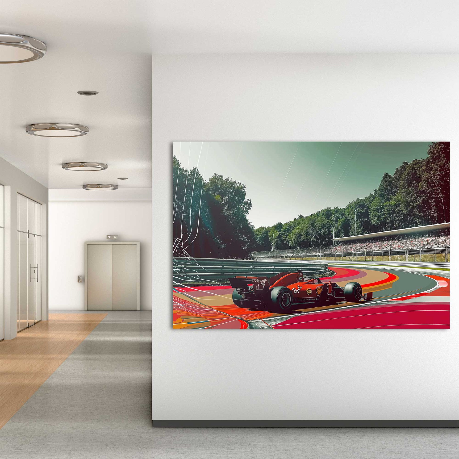 F1 Ferrari Racing #1256 Canvas Wall Art & Metal Prints