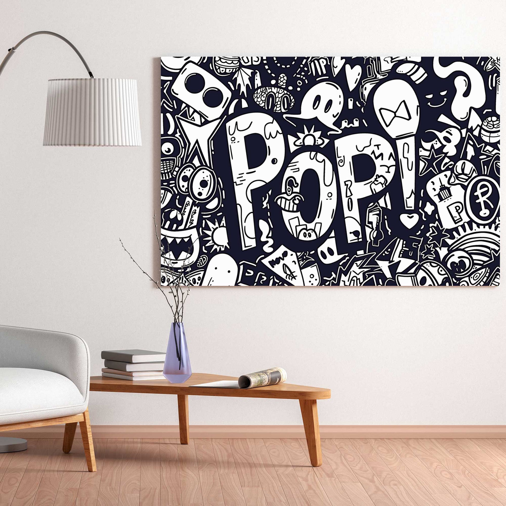 Pop Art #1257 Canvas Wall Art & Metal Prints