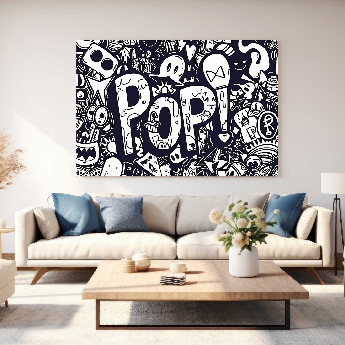 Pop Art #1257 Canvas Wall Art & Metal Prints