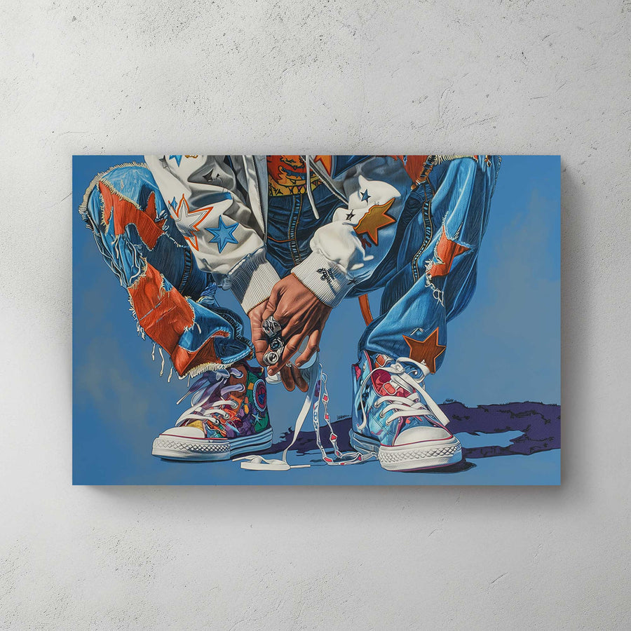 Streetwear Chucks #1258 Canvas Wall Art & Metal Prints