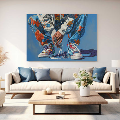 Streetwear Chucks #1258 Canvas Wall Art & Metal Prints