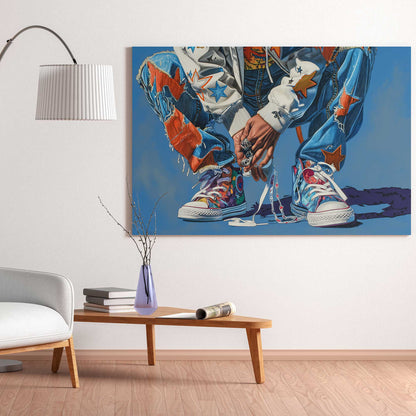 Streetwear Chucks #1258 Canvas Wall Art & Metal Prints