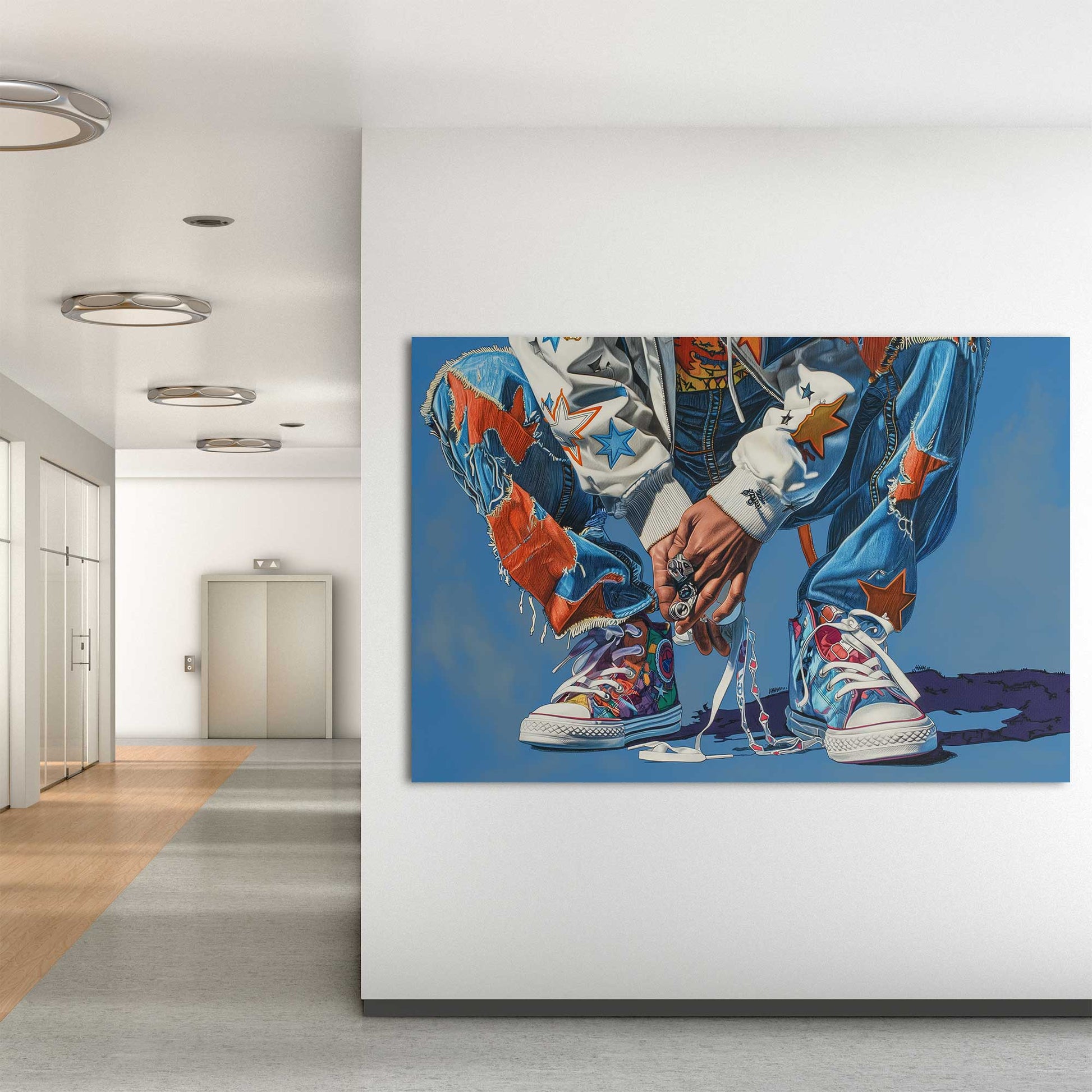 Streetwear Chucks #1258 Canvas Wall Art & Metal Prints