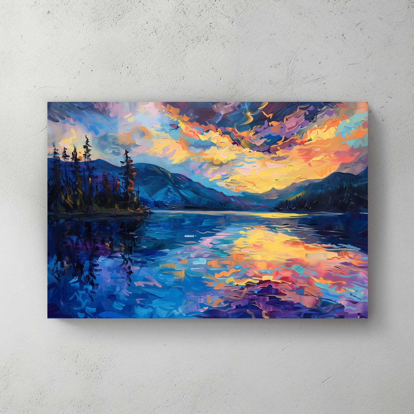 Mountain Sunset #1259 Canvas Wall Art & Metal Prints