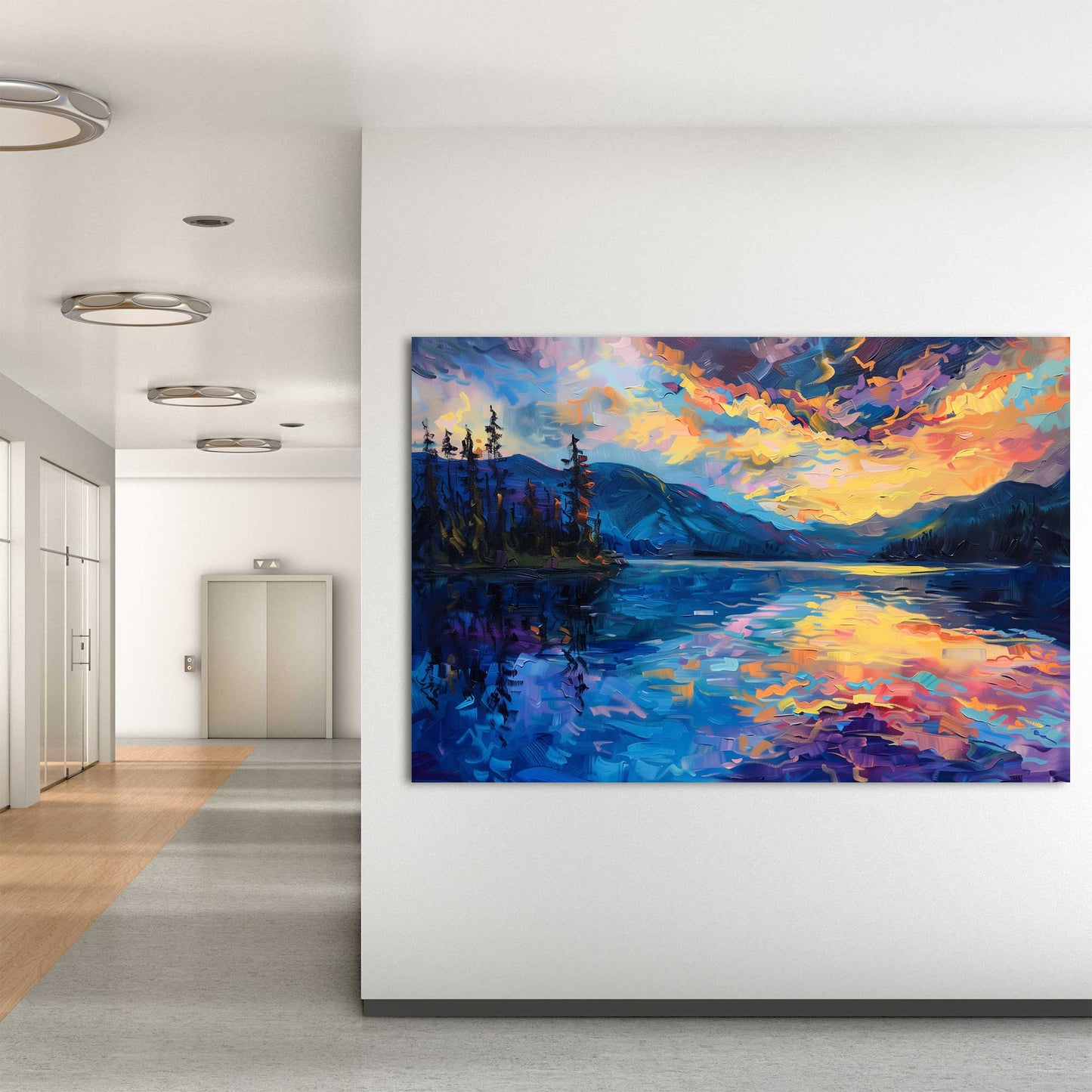 Mountain Sunset #1259 Canvas Wall Art & Metal Prints