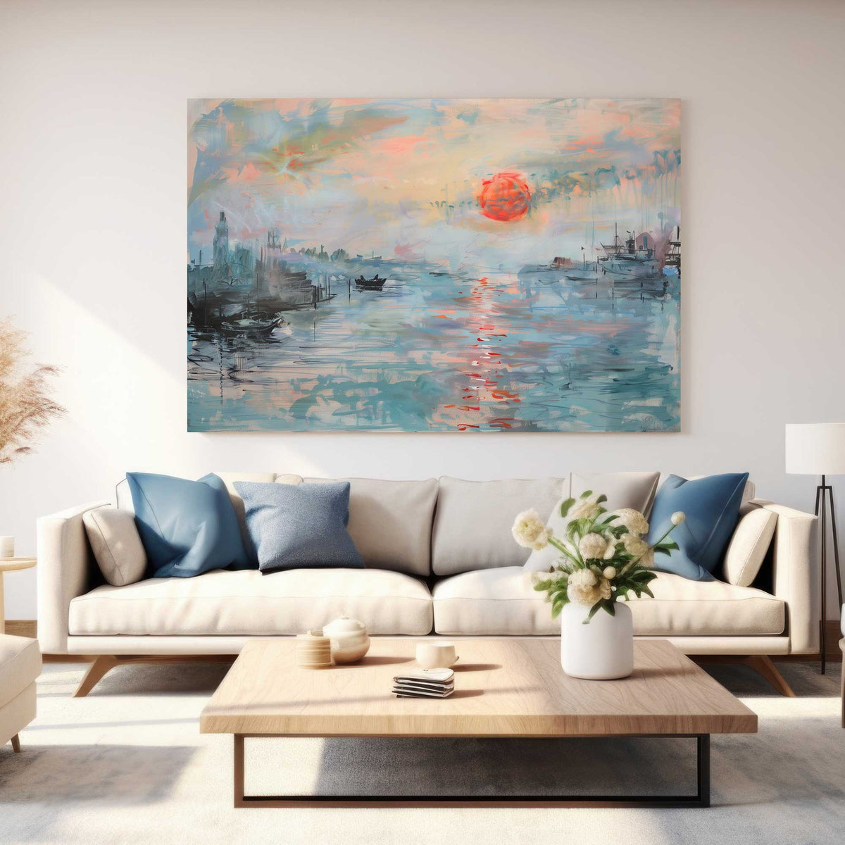 Orange Reflection #1261 Canvas Wall Art & Metal Prints