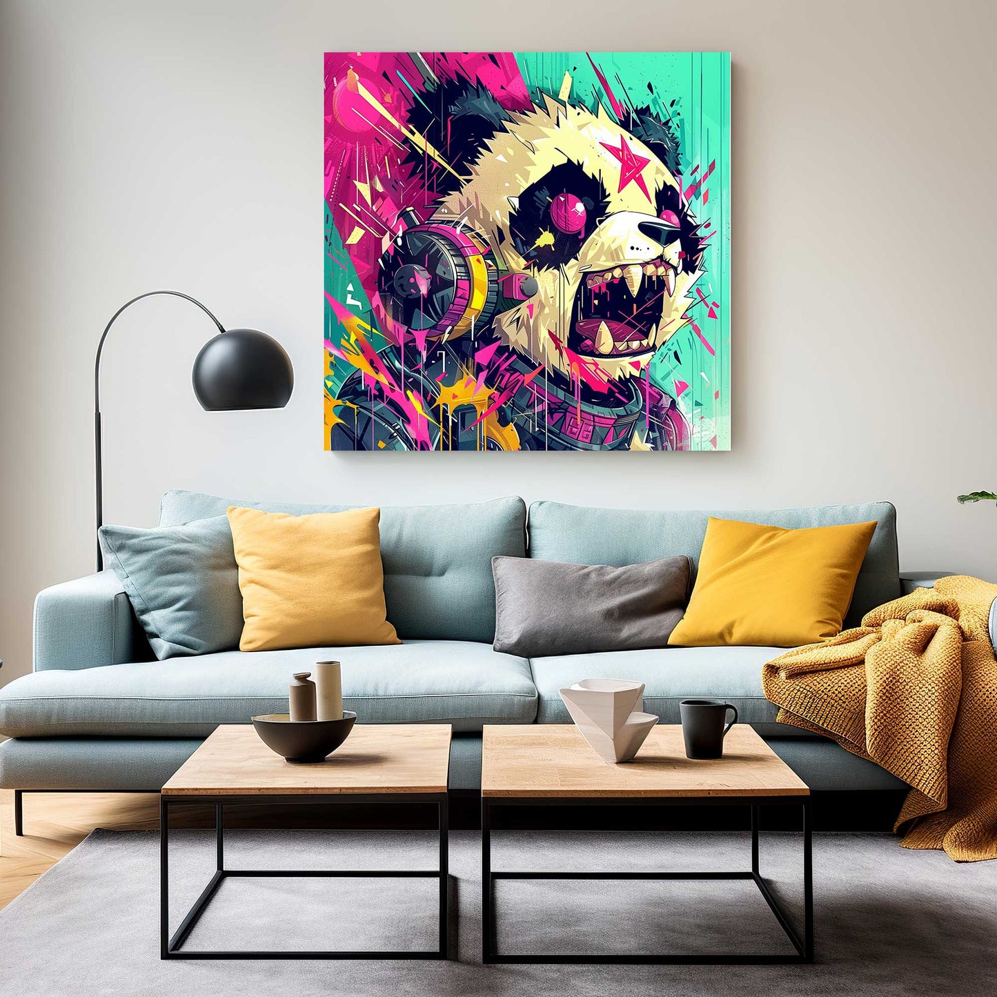 Crazy Panda #1275 Canvas Wall Art & Metal Prints