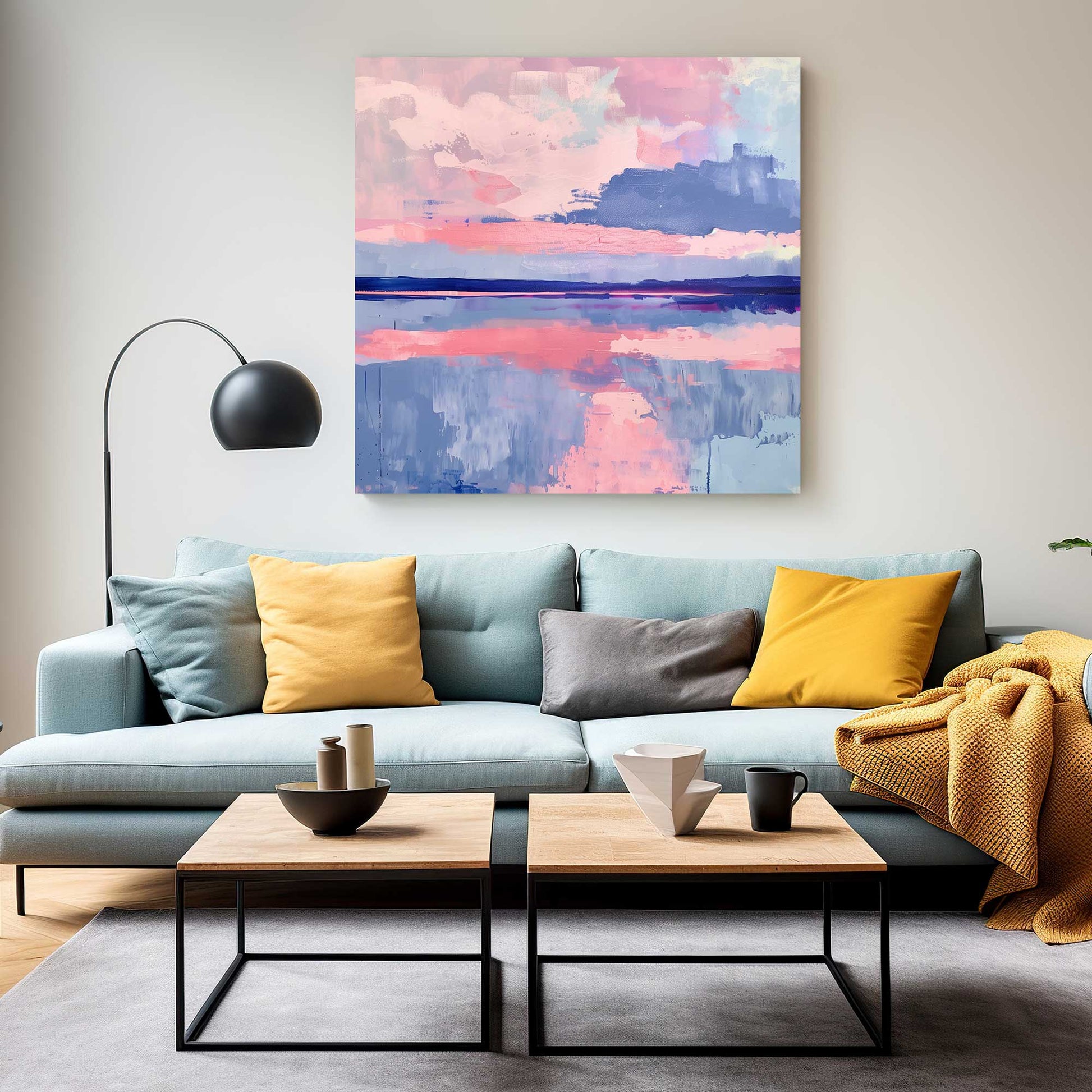 Pink Shades Sunset #1276 Canvas Wall Art & Metal Prints