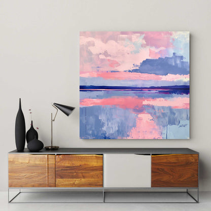 Pink Shades Sunset #1276 Canvas Wall Art & Metal Prints