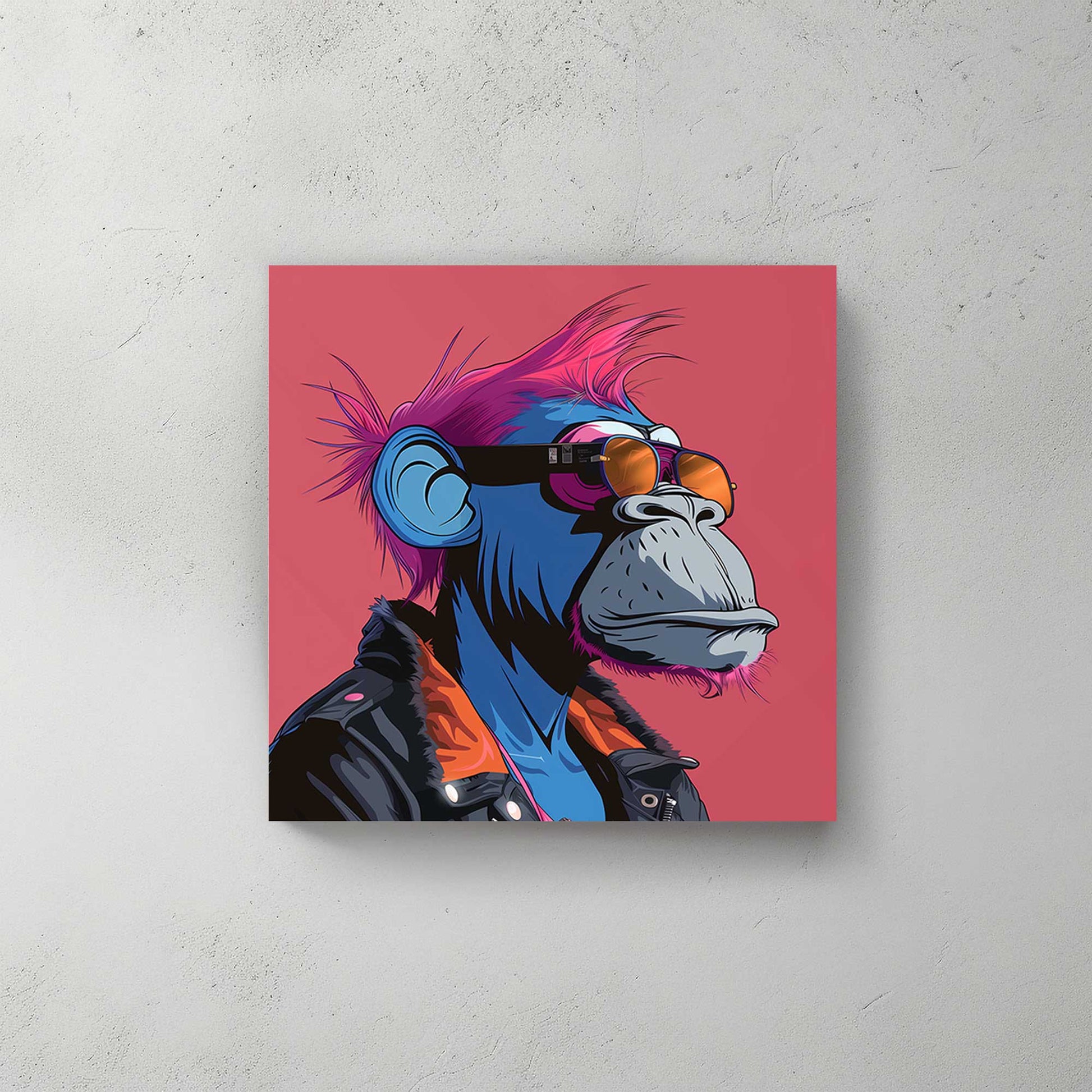 Monkey Mohawk #1277 Canvas Wall Art & Metal Prints