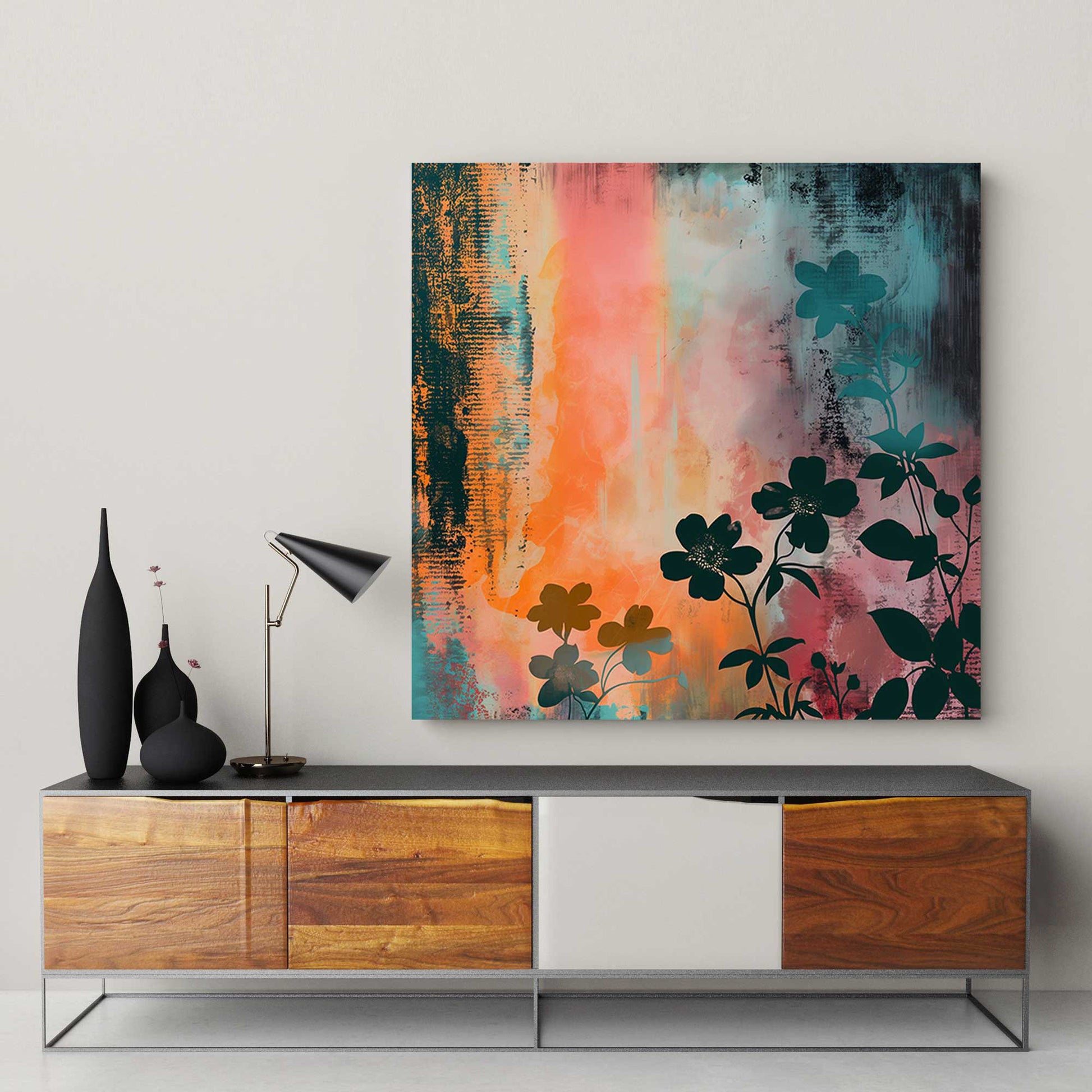 Flowers with Shades #1278 Canvas Wall Art & Metal Prints