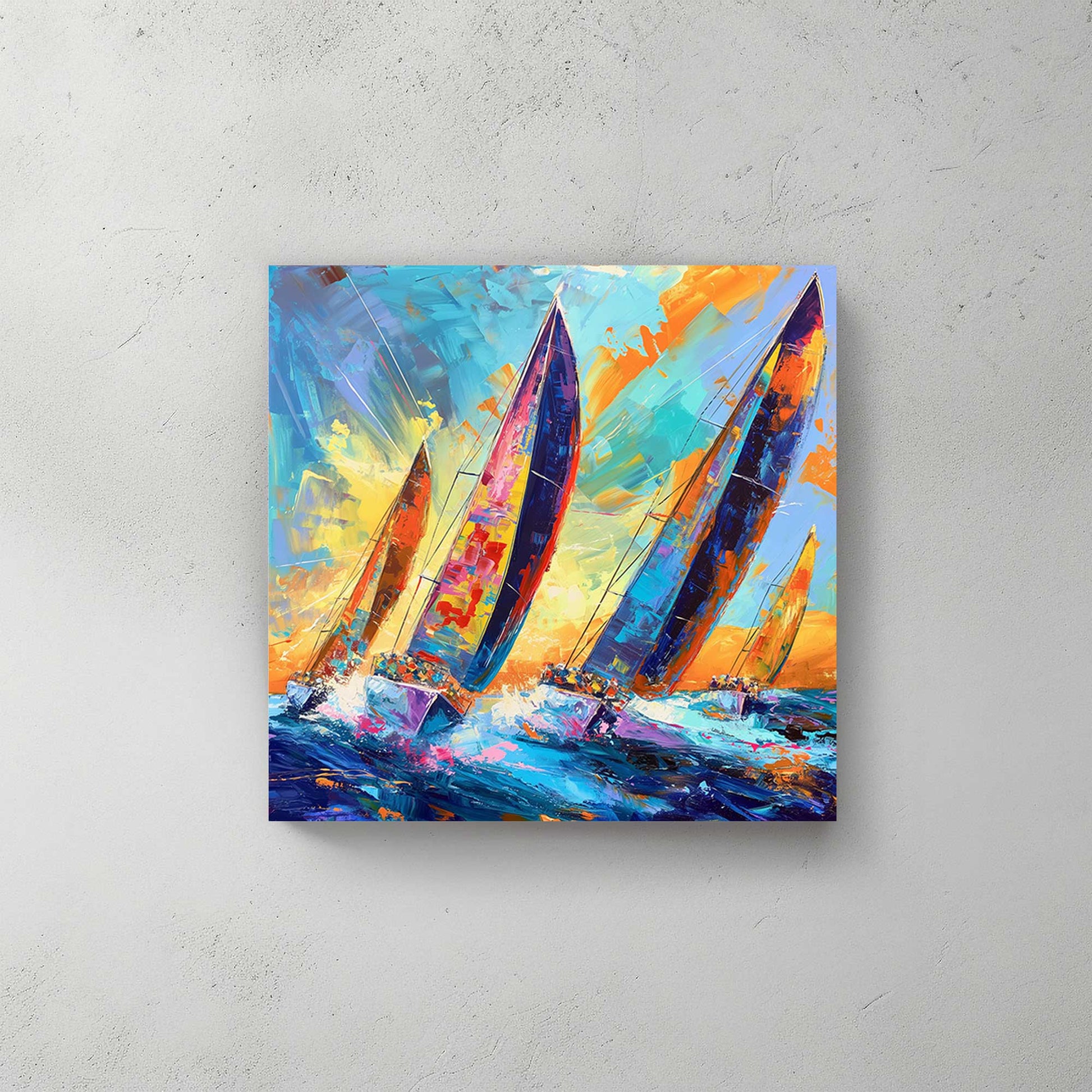 Sailing In The Wind #1282 Canvas Wall Art & Metal Prints