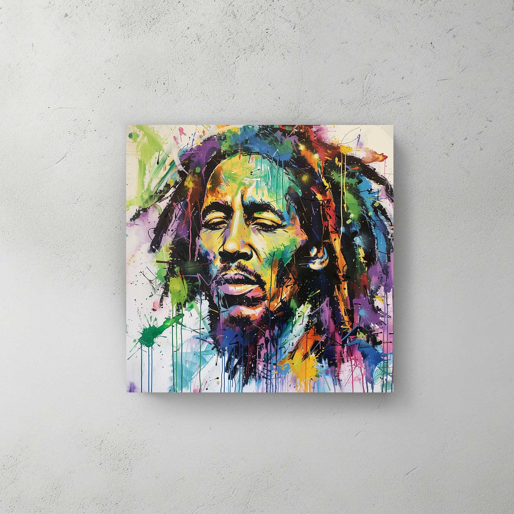 Graffiti Bob Marley #1293 Canvas Wall Art & Metal Prints