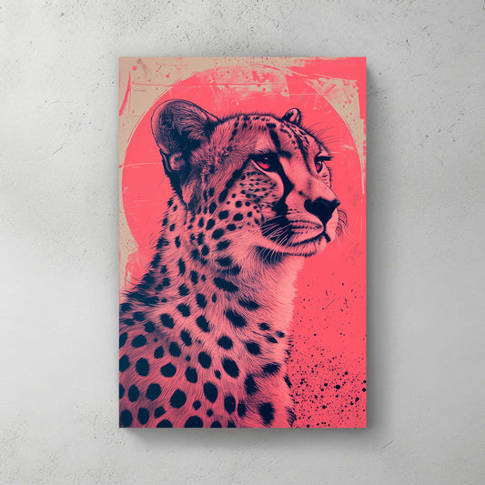 Pink Jaguar #1296 Canvas Wall Art & Metal Prints