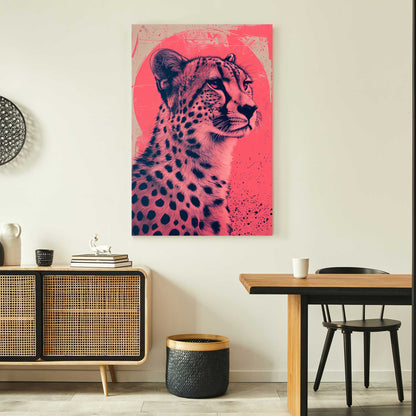 Pink Jaguar #1296 Canvas Wall Art & Metal Prints