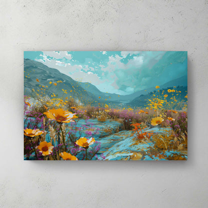 Mountain Fields #1302 Canvas Wall Art & Metal Prints