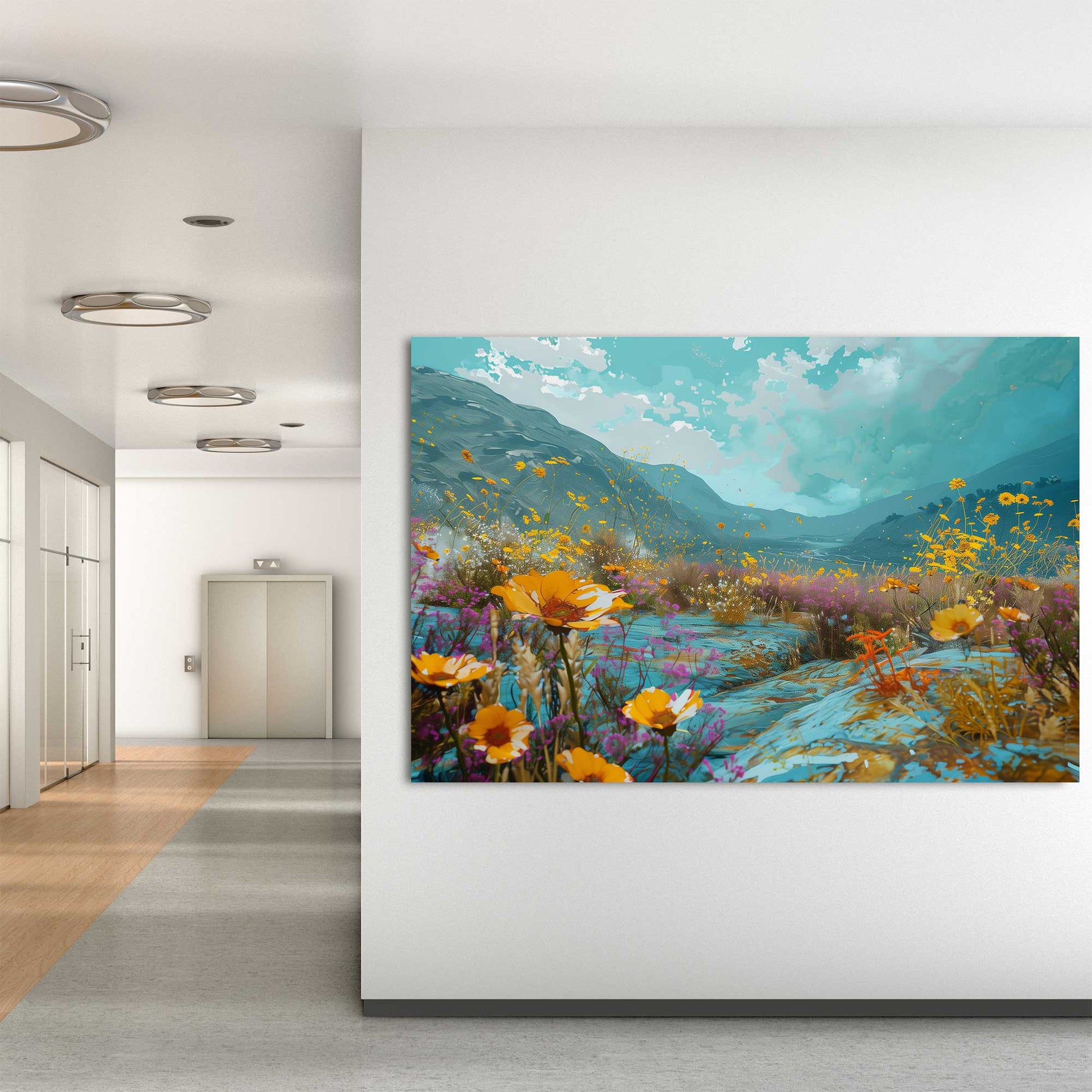 Mountain Fields #1302 Canvas Wall Art & Metal Prints